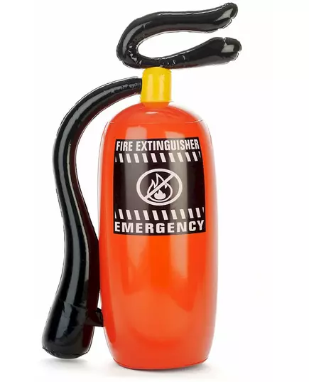 Opblaasbare oranje brandblusser
