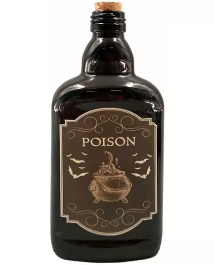 Flacon noir de poison 19 cm