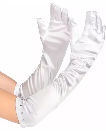 Lange witte handschoenen voor kinderen