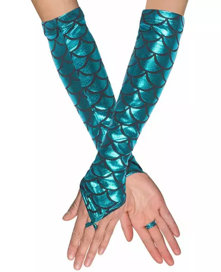 Zeemeermin handschoenen voor volwassenen blauw