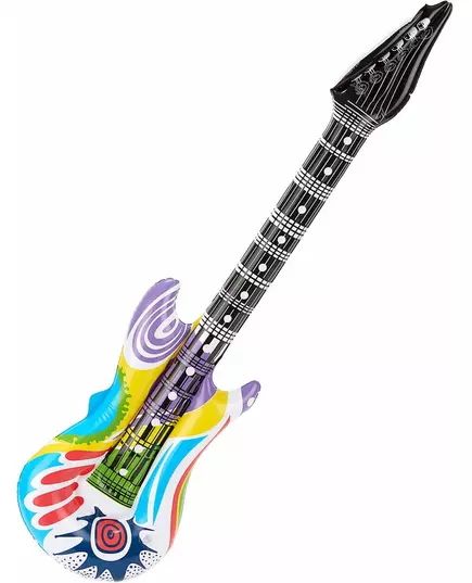 Guitare rock gonflable bariolée adulte
