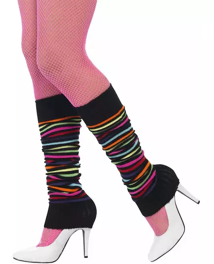 Jambières striées noires et multicolores femme