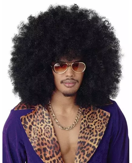 Zwarte maxi afro pruik
