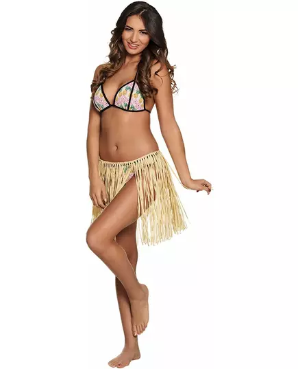 Korte Hawaiiaanse raffia rok voor volwassenen