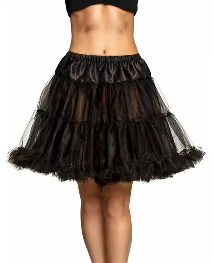 Half lange zwarte tutu voor dames