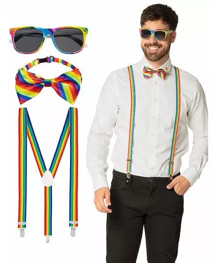 Kit accessoires arc en ciel adulte