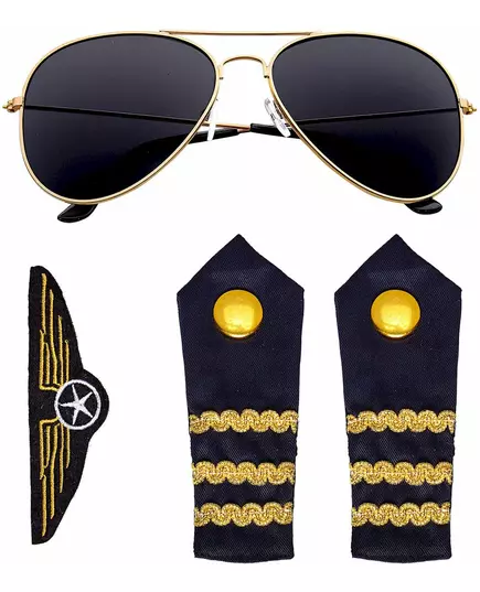 Vliegtuigpiloot accessoire set voor volwassenen