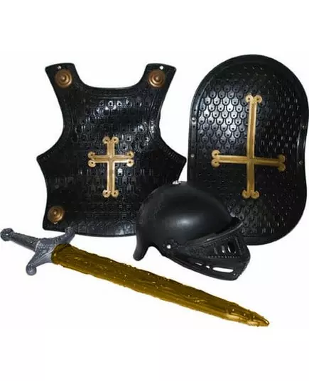 Kit chevalier noir enfant en plastique