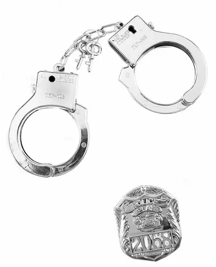 Kit policier badge et menottes adulte et enfant
