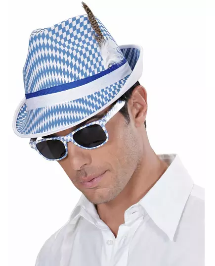 Lunettes blanche et bleue Fête de la bière adulte