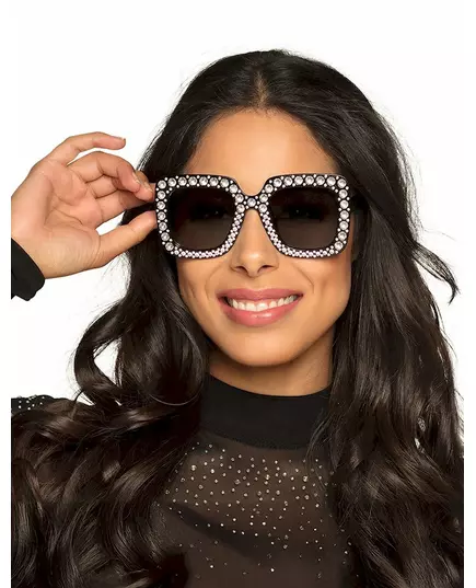 Lunettes bling bling noires adulte