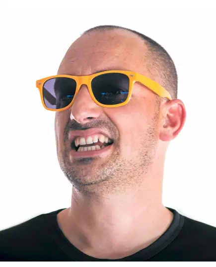 Lunettes blues fluo orange adulte