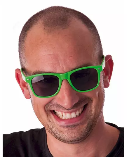 Fluo groene blues zonnebril voor volwassenen