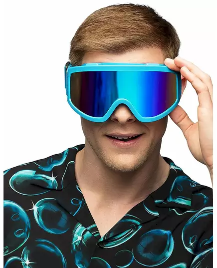 Lunettes de ski bleu fluo adultes