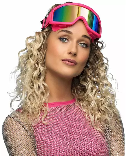 Lunettes de ski rose fluo adultes
