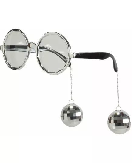 Lunettes disco adulte argent