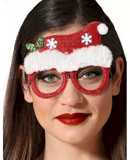 Lunettes humoristique bonnet de Noël adulte