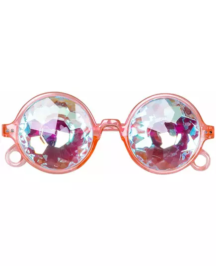 Lunettes rondes roses à prismes adulte