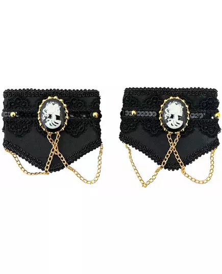 Zwarte gothic manchetten