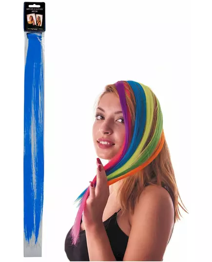Blauwe haar extension clip
