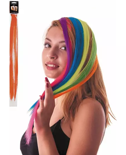 Mèche orange à clipser pour cheveux
