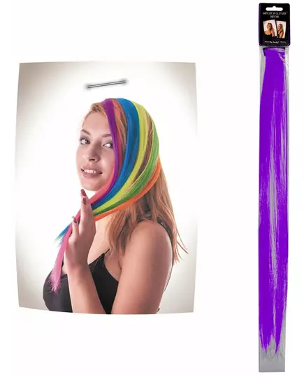 Paarse haarclip extension