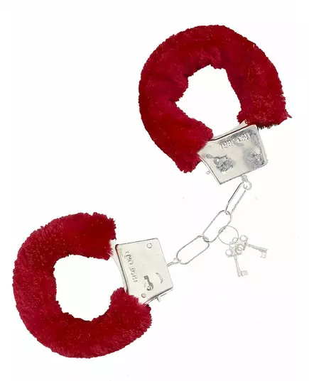 Menottes en fourrure rouge adulte