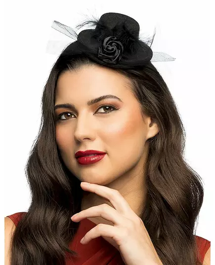 Mini chapeau noir femme