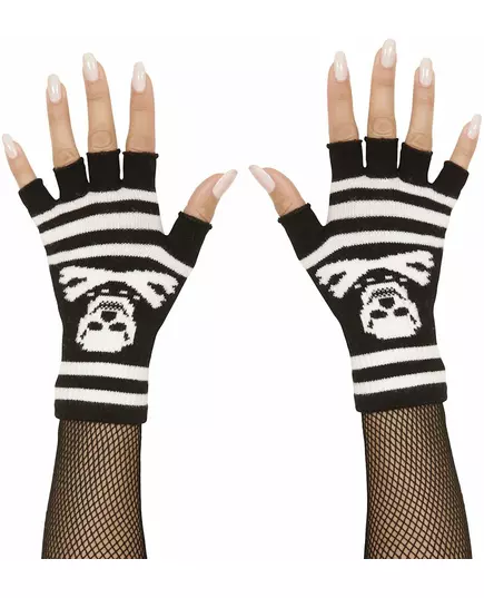 Mitaines tête de mort pirate adulte