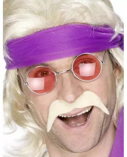 Moustache blonde années 70' adulte