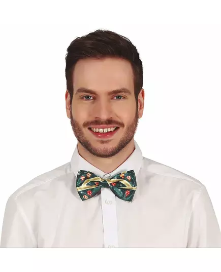 Nœud papillon de Noël vert adulte