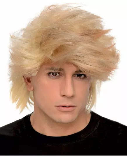 Perruque blonde homme décoiffée