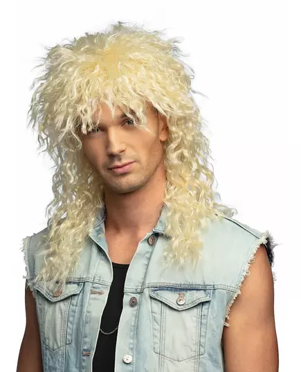 Perruque chanteur rock blonde adulte