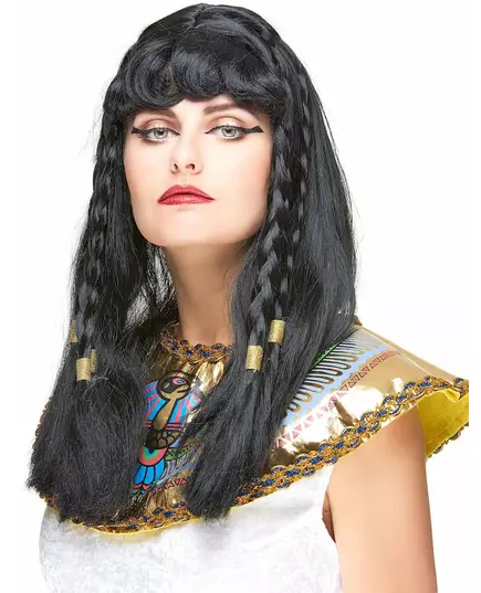 Lange zwarte Cleopatra pruik voor vrouwen