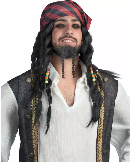 Perruque pirate à tresses adulte