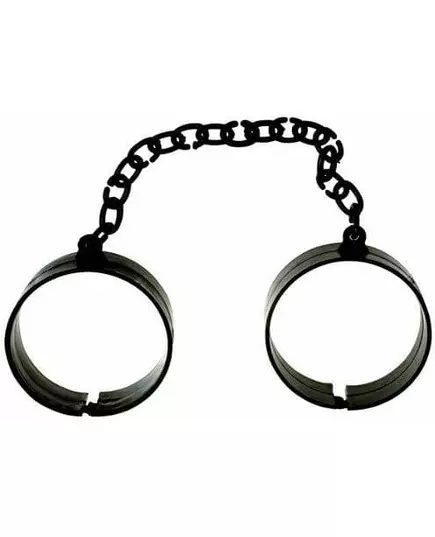 Menottes de prisonnier noir adulte