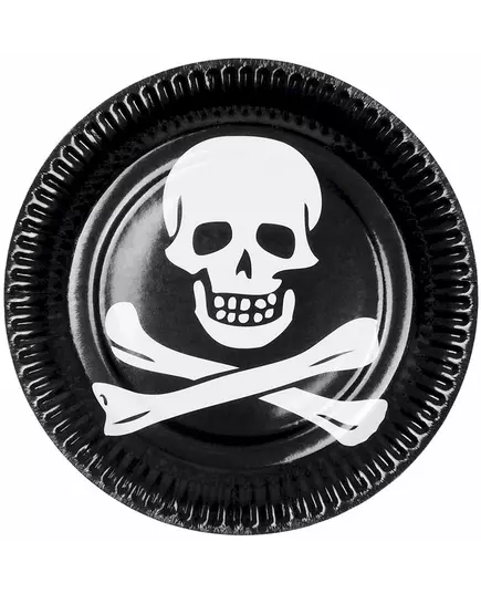 10 Assiettes tête de mort 23 cm