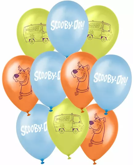 10 Ballons latex Scooby-Doo™ 25 x 32 cm