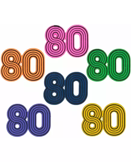 10 jaren 80 houten tafelconfetti 3 x 3 cm