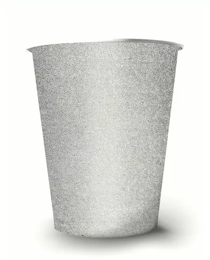 10 Gobelets américains scintillants carton recyclable argent 53 cl