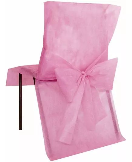 10 housses de chaise roses de qualité supérieure 50 x 95 cm