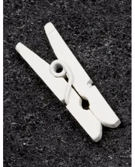 10 mini pinces à linge blanches en bois de 2,5 cm