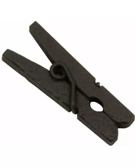 10 Mini zwarte houten wasknijpers