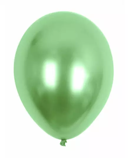 100 Ballons verts métallisés 29 cm