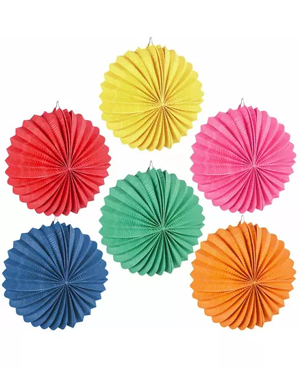 12 Lanternes rondes couleurs assorties 22 cm
