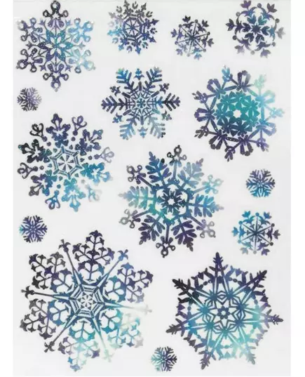 15 Décorations pour fenêtre flocons 27 x 20 cm