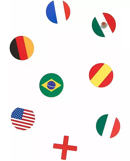 150 Confettis de table drapeau multi-nations