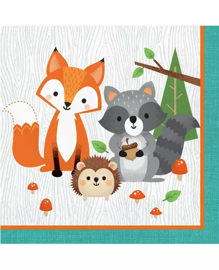 16 Bosdieren Papieren Servetten 33 x 33 cm
