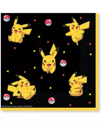 16 Pokemon Pikachu™ papieren servetten 33 x 33 cm