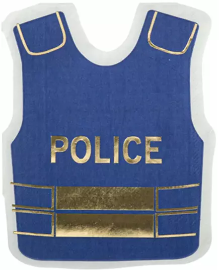 16 politie papieren servetten 32 x 26 cm